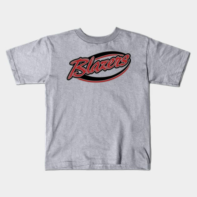 Blazers Sports Logo Kids T-Shirt by DavesTees